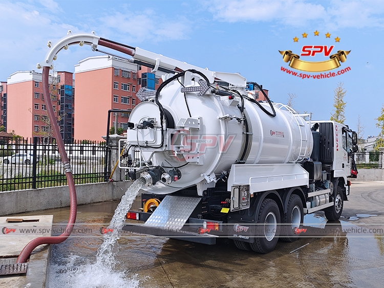 14,000 Litres Combination Sewer Cleaner IVECO - Discharge